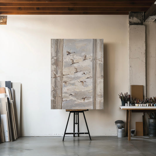 Intervals - Impasto painting | stretched canvas print