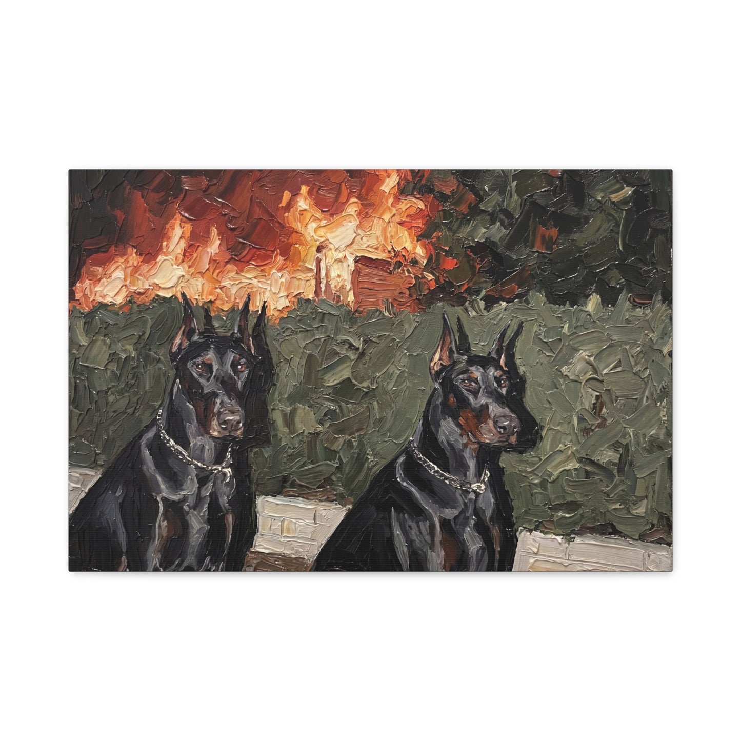 Sentinels | Impasto painting - stretched canvas print