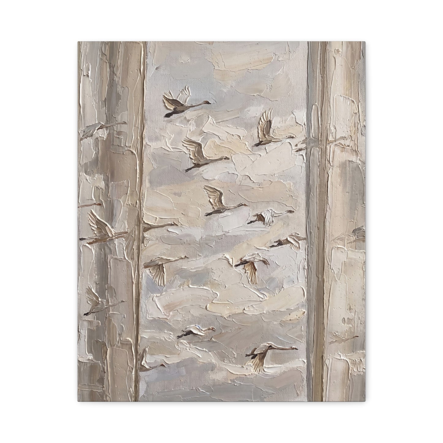Intervals | Impasto painting - stretched canvas print