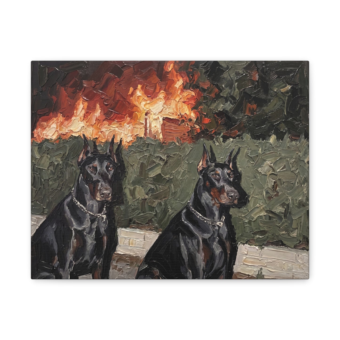 Sentinels | Impasto painting - stretched canvas print