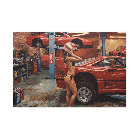 Bad Woman - Impasto painting | stretched canvas print