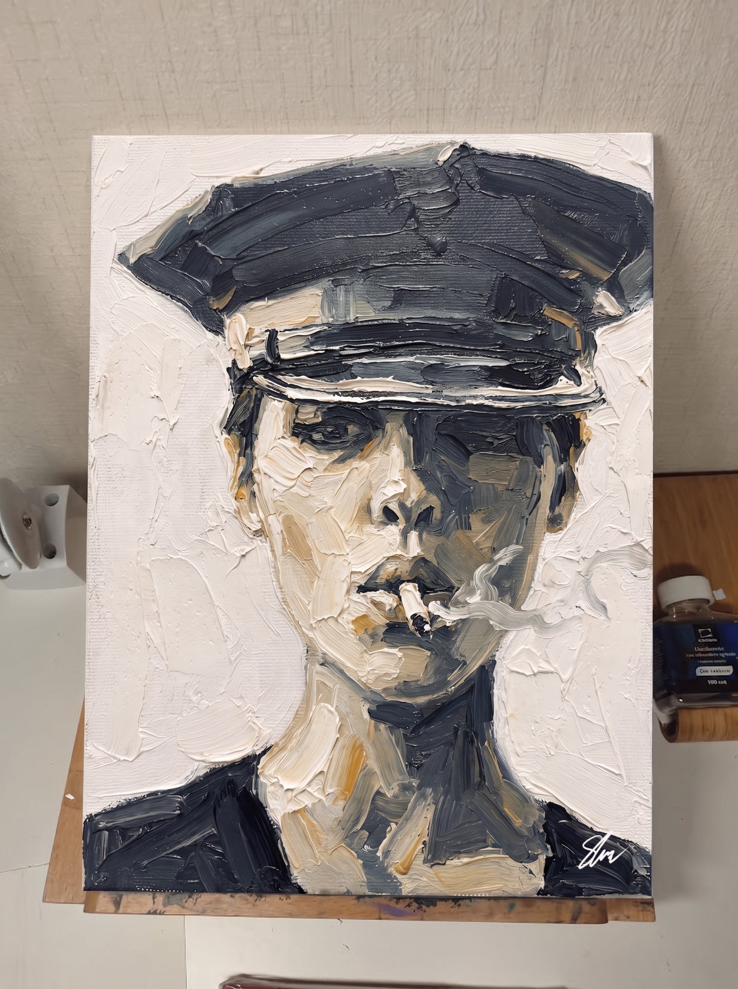 Undercover Lolita | Impasto painting - stretched canvas print